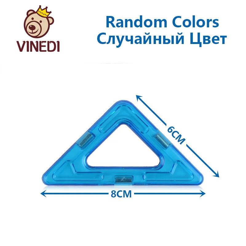 VINEDI Big Size Magnetic Building Blocks Magnetic Tiles Magnet Designer Construction Blocks Montessori Educational Toys For Kids