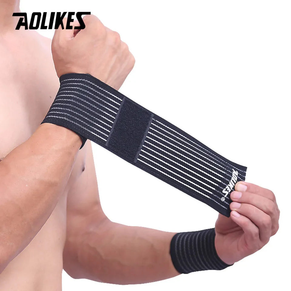 AOLIKES 1PCS Cotton Elastic Bandage Hand Sport Wristband Gym Support Wrist Brace Wrap Carpal Tunnel