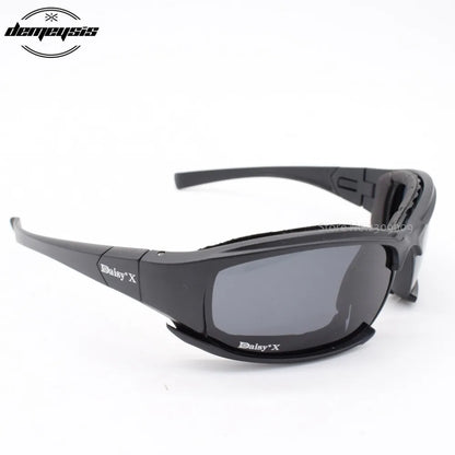Daisy Tactical Polarized Glasses Outdoor Sport Goggles Sunglasses with 4 Lens Original Box Men Shooting Hiking Eyewear Gafas