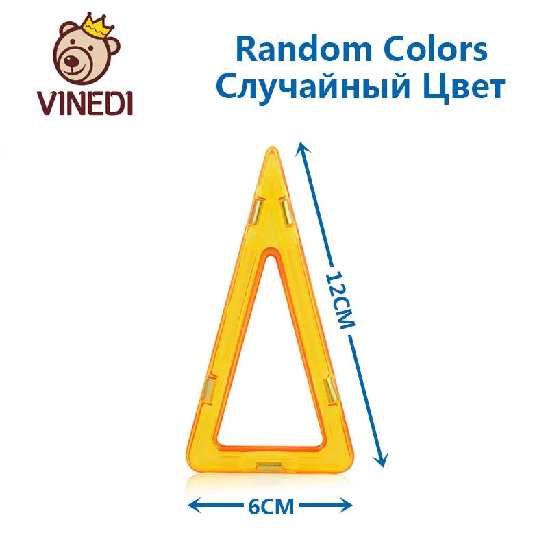 VINEDI Big Size Magnetic Building Blocks Magnetic Tiles Magnet Designer Construction Blocks Montessori Educational Toys For Kids