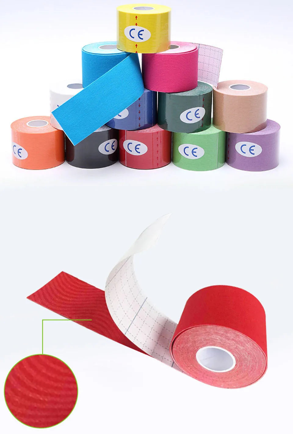 1 Roll Muscle Tape Bandage Sports Kinesiology Tape Roll Cotton Elastic Adhesive Strain Injury Muscle Sticker Kinesiologe