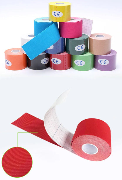 1 Roll Muscle Tape Bandage Sports Kinesiology Tape Roll Cotton Elastic Adhesive Strain Injury Muscle Sticker Kinesiologe