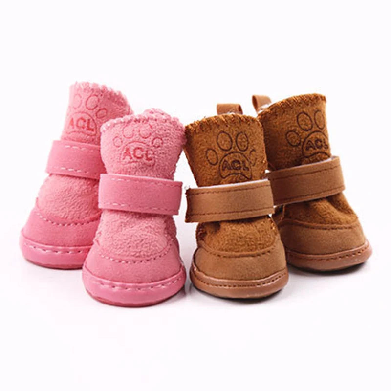 Best Selling Warm Winter Pet Shoes for Small Dogs Non-slip Dog Cat Snow Boots Chihuahua Shih Tzu Shoes mascotas Zapatos Perro