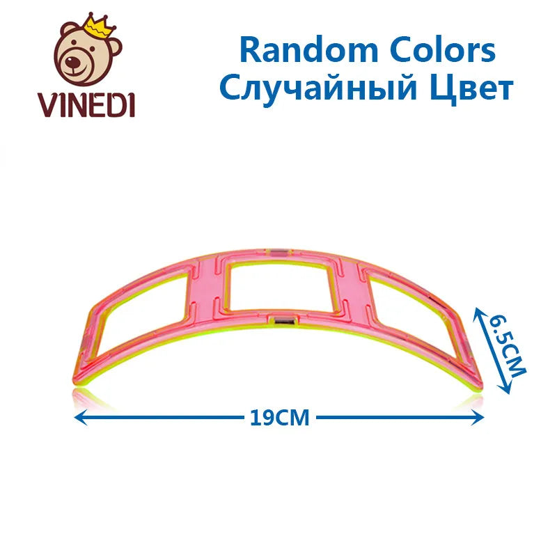 VINEDI Big Size Magnetic Building Blocks Magnetic Tiles Magnet Designer Construction Blocks Montessori Educational Toys For Kids