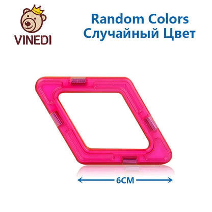 VINEDI Big Size Magnetic Building Blocks Magnetic Tiles Magnet Designer Construction Blocks Montessori Educational Toys For Kids