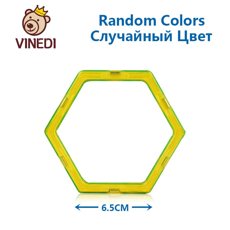 VINEDI Big Size Magnetic Building Blocks Magnetic Tiles Magnet Designer Construction Blocks Montessori Educational Toys For Kids