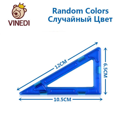 VINEDI Big Size Magnetic Building Blocks Magnetic Tiles Magnet Designer Construction Blocks Montessori Educational Toys For Kids