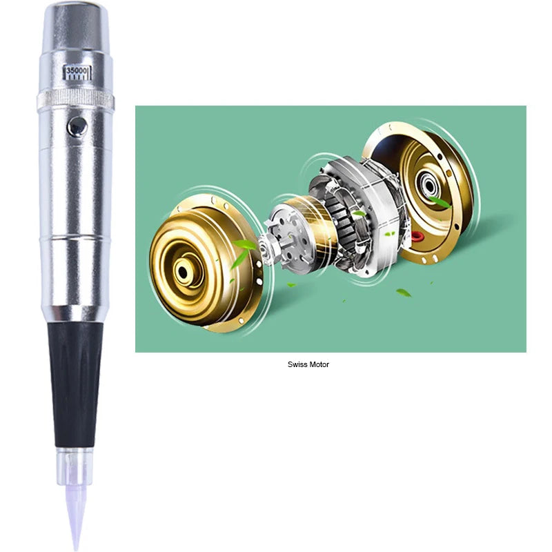 Permanent makeup Machine Rotary Tattoo Machines Pen Semi-PMU pens Eyebrow Lip Piercing Gun Tatuagem Microblading Supplies Kit