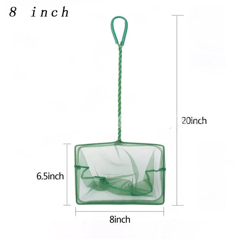 Portable Fish Net Long Handle Aquarium Accessories Fish Tank Landing Fishing Net Fish Migrate Cleaning Maintenance Tool Parts
