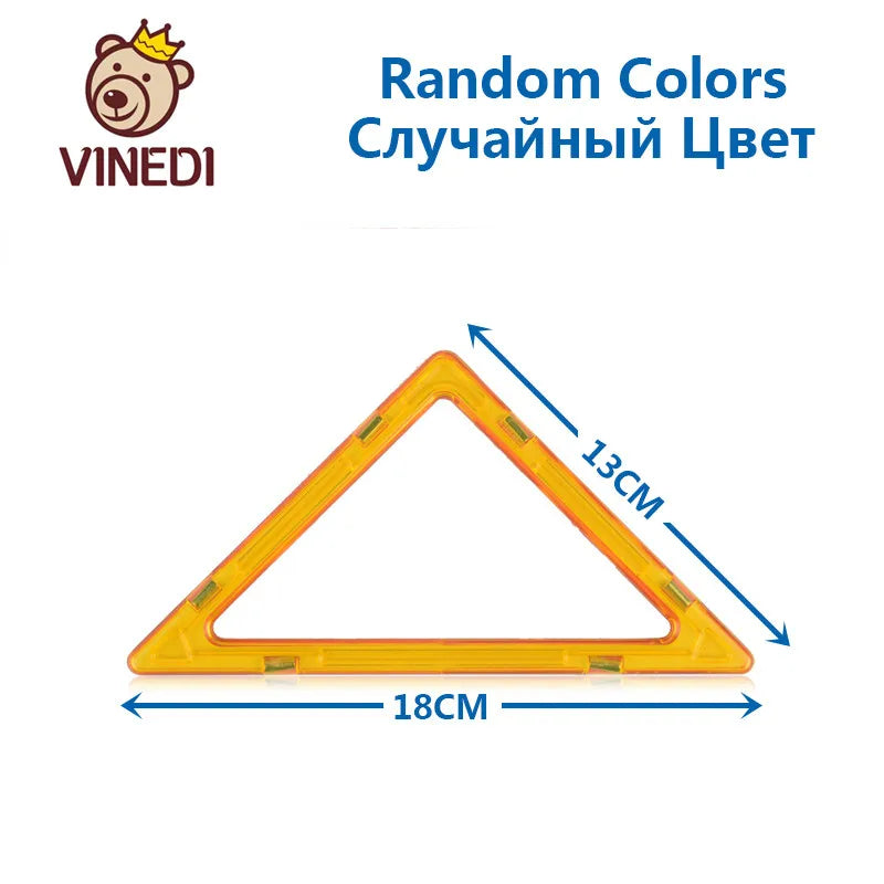 VINEDI Big Size Magnetic Building Blocks Magnetic Tiles Magnet Designer Construction Blocks Montessori Educational Toys For Kids
