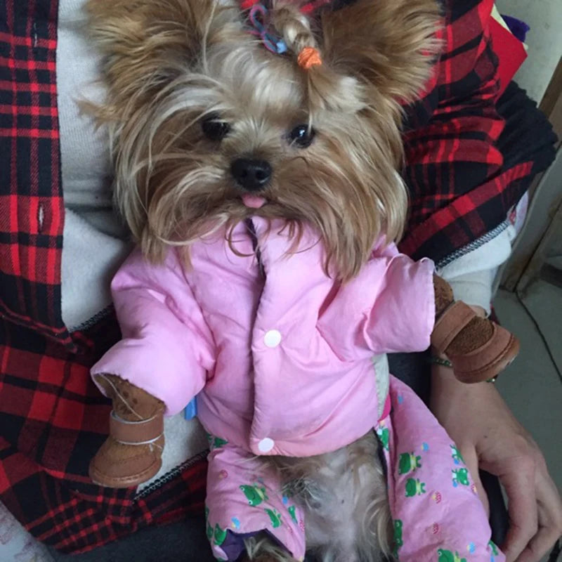 Best Selling Warm Winter Pet Shoes for Small Dogs Non-slip Dog Cat Snow Boots Chihuahua Shih Tzu Shoes mascotas Zapatos Perro