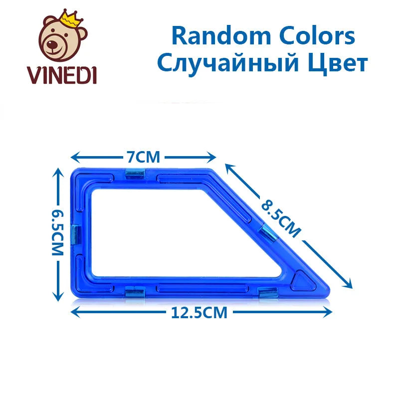 VINEDI Big Size Magnetic Building Blocks Magnetic Tiles Magnet Designer Construction Blocks Montessori Educational Toys For Kids