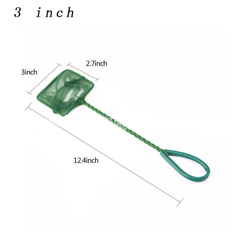 Portable Fish Net Long Handle Aquarium Accessories Fish Tank Landing Fishing Net Fish Migrate Cleaning Maintenance Tool Parts
