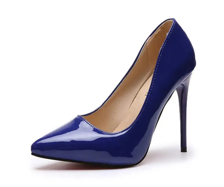 Plus Size 44 Sexy Office Lady High Heel Pumps for Women | Pointed Toe Dress Shoes | 11.5cm Heels Shallow Pumps for Parties & Formal Events