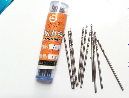 10PCS Hand HSS straight shank twist drill 0.3/0.35/0.4/0.45/0.5/0.55/0.6/0.65/0.7/0.75-3.5mm walnut vajra bodhi Pearl beads tiny