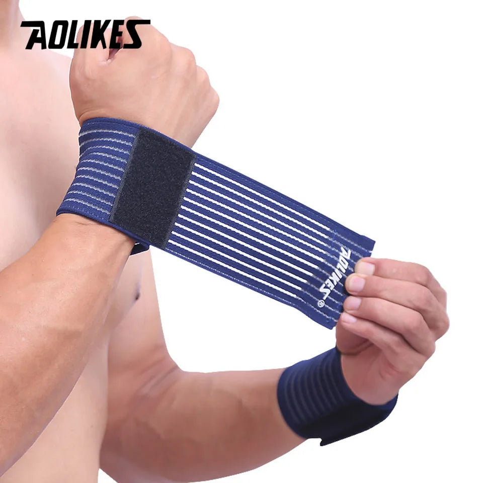 AOLIKES 1PCS Cotton Elastic Bandage Hand Sport Wristband Gym Support Wrist Brace Wrap Carpal Tunnel