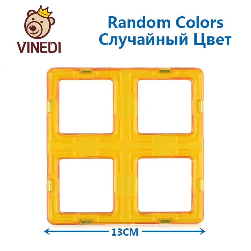 VINEDI Big Size Magnetic Building Blocks Magnetic Tiles Magnet Designer Construction Blocks Montessori Educational Toys For Kids