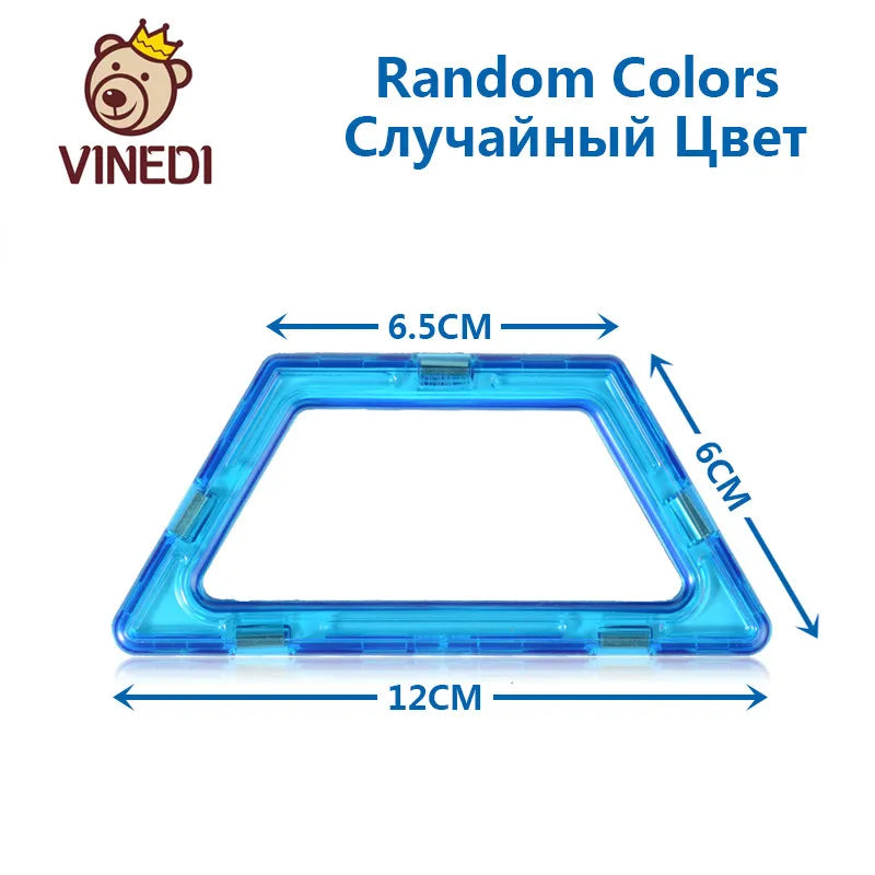 VINEDI Big Size Magnetic Building Blocks Magnetic Tiles Magnet Designer Construction Blocks Montessori Educational Toys For Kids
