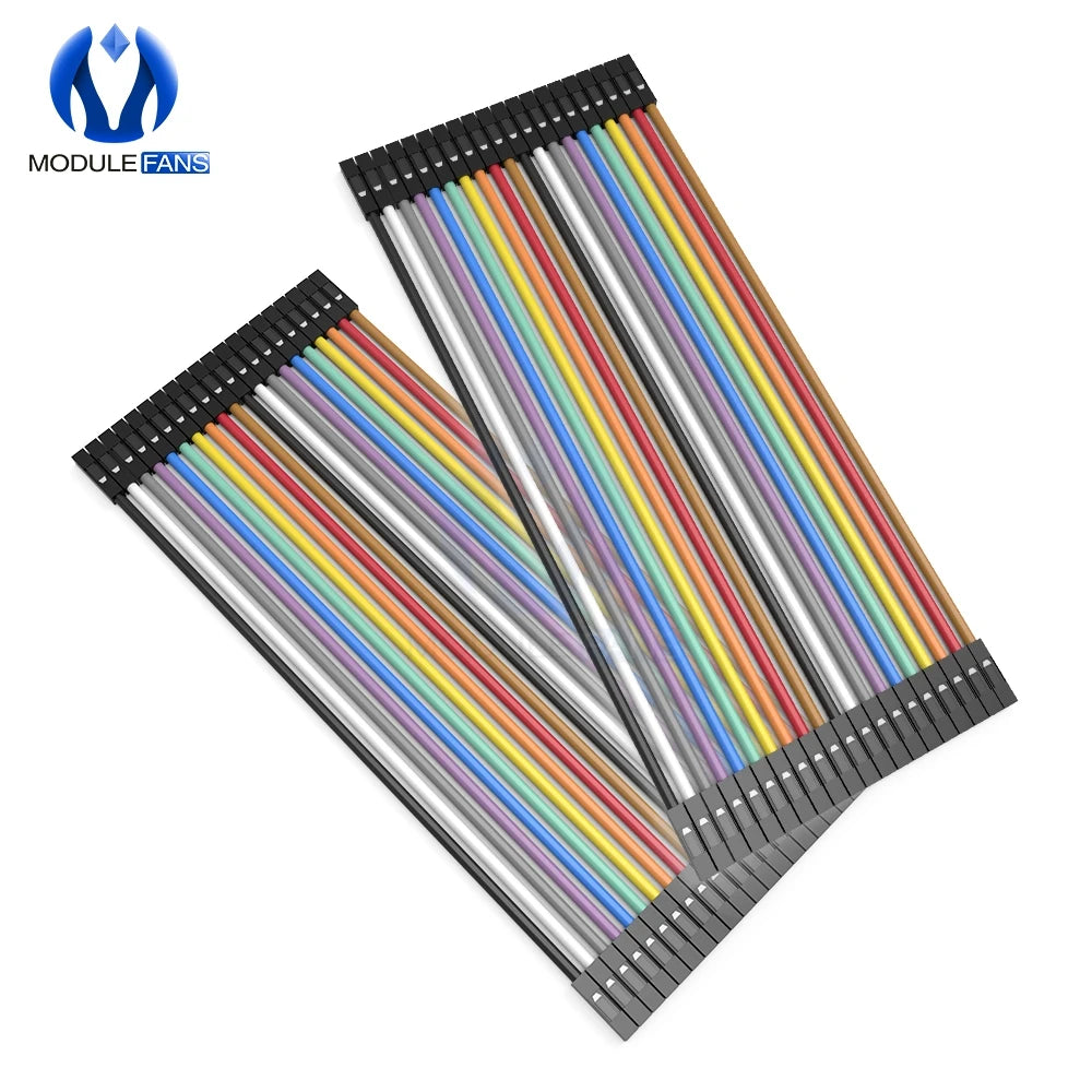 40Pcs 2.54mm Dupont Cable Female to Female Colorful Dupont Jumper Wire 20CM