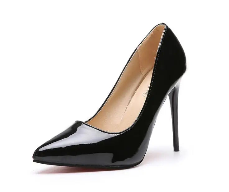 Plus Size 44 Sexy Office Lady High Heel Pumps for Women | Pointed Toe Dress Shoes | 11.5cm Heels Shallow Pumps for Parties & Formal Events