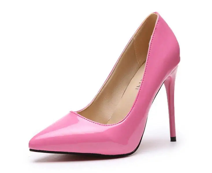 Plus Size 44 Sexy Office Lady High Heel Pumps for Women | Pointed Toe Dress Shoes | 11.5cm Heels Shallow Pumps for Parties & Formal Events