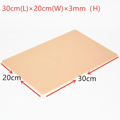 Silicone Tattoo Practice Skin Double Fake 3mm Thick A4 Big Size For Permanent Makeup Tattoo Beginner Practice Synthetic Leather