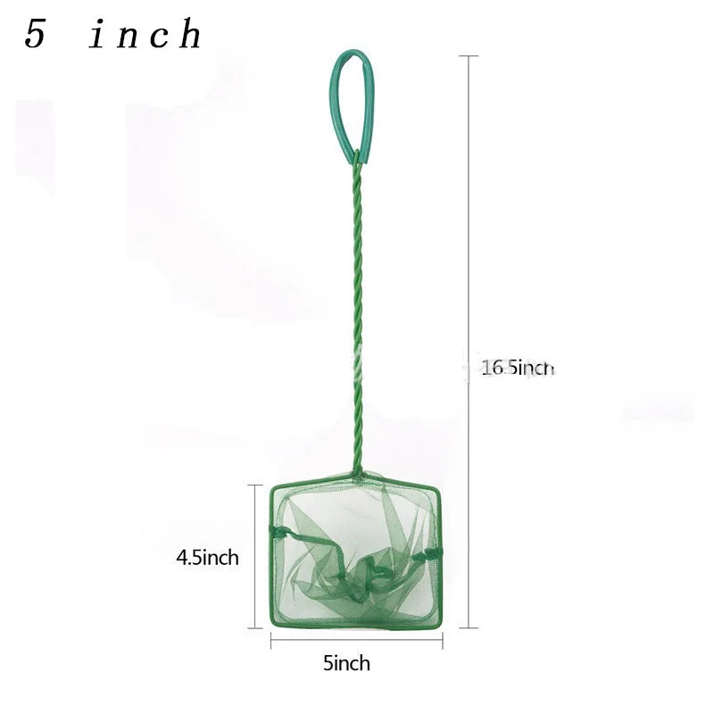Portable Fish Net Long Handle Aquarium Accessories Fish Tank Landing Fishing Net Fish Migrate Cleaning Maintenance Tool Parts
