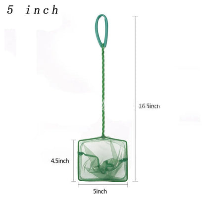 Portable Fish Net Long Handle Aquarium Accessories Fish Tank Landing Fishing Net Fish Migrate Cleaning Maintenance Tool Parts
