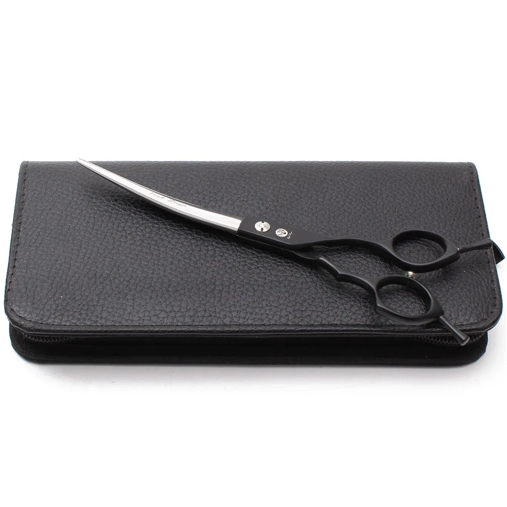 Purple Dragon 6.5" 7" Japan 440C Dog Grooming Scissors Straight Shears Chunker Shars Up/Down Curved Scissors Pet Scissors Z4009