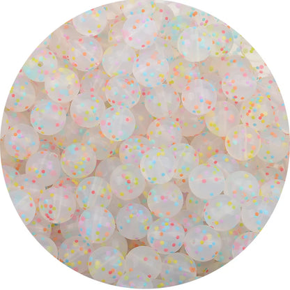 LOFCA 15mm 20pcs/lot Silicone Loose Beads Safe Teether Round Baby Teething Beads DIY Chewable Colorful Teething For Infant