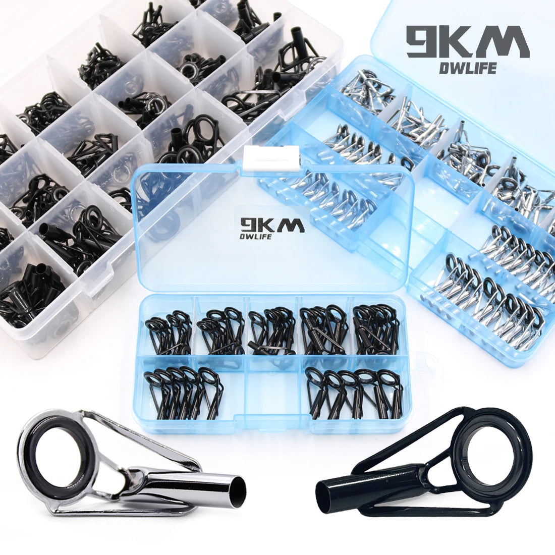 Fishing Rod Guide Tip Repair Kit Set 24~230Pcs Rod Building Guide Stainless Steel Ceramic Ring Saltwater Freshwater Fishing Box