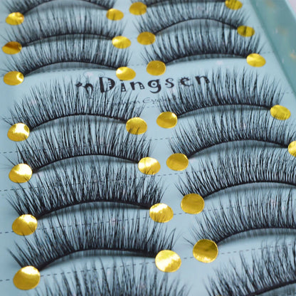 10 Pairs 3D Soft False Eyelash Faux Min Eyelashes Extension Natural Messy Wispy Fluffy Fake Lashes Make up tools 3D66-71
