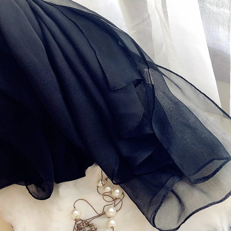 Fashion Four Seasons Women Plain Color Thin Soft Beach Thin Silky Georgette Scarf Shawls Long Wraps Beach Sunscreen Hijab