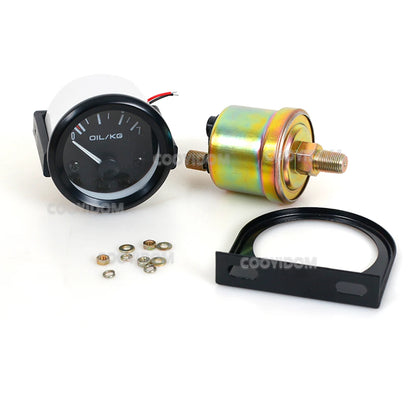 Vehicle Meter 12V Automobile Car Gauge 2" 52mm Water Temp Oil Temp Oil Press Fuel Volts Oil press kg Ammeter Gauge Black Shell