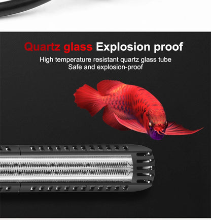 Aquarium Submersible Heater Fish Tank Water Heating Rod Constant Aquarium Thermostat Temperature Control 220V 50-500w EU Adapter