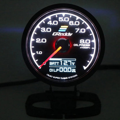 62mm GReddi LCD Digital Display Car Gauge Oil Pressure Oil Temperature Water Temperature Voltmeter Boost Gauge