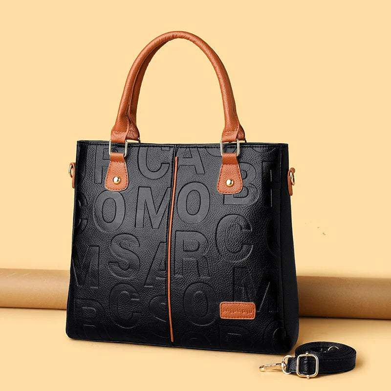 PU Leather Casual Crossbody Bags for Women Ladies Luxury Designer Tote Handbag Female Large Capacity Travel Shoulder Bag Sac