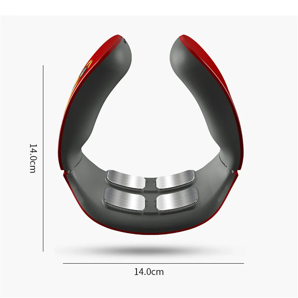 Electric Neck and Shoulder Pulse Massager 6 Mode 9 Levels Adjustable Cervical Vertebra Relax Pain Relief Kneading Machine