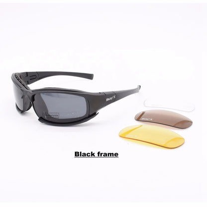 Daisy Tactical Polarized Glasses Outdoor Sport Goggles Sunglasses with 4 Lens Original Box Men Shooting Hiking Eyewear Gafas