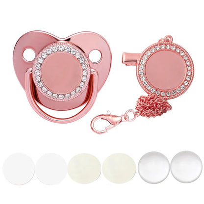 Only Blank Pacifier Clip Lid Baby Shower Gift  Newborn Pacifier Accessories Sublimation Dummy Baby Teether Infant Nipple