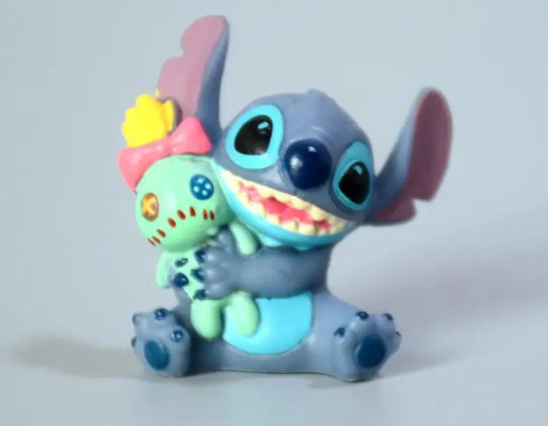 1set Stitch Cartoon Toy Doll Have 6 Different Dolls Give Away Boyfriend Anime Doll Necklace Pendant Birthday Gift Christmas Gift