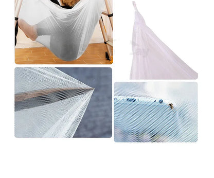 Sexy Mosquito Net Palace Four Door King/Queen Double Size Home Single  Bed Prevent Insect Outdoor Square Grace White Canopy Net