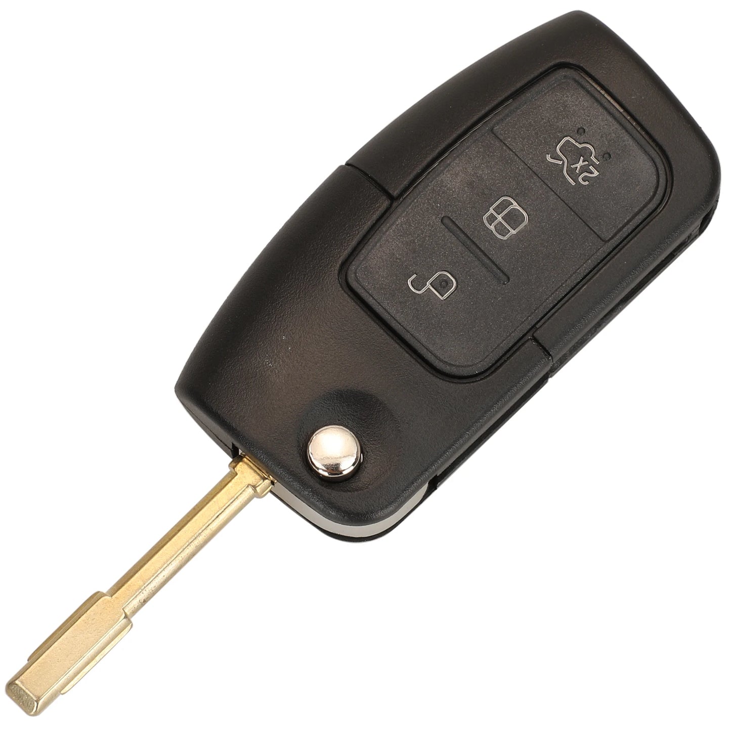 Jingyuqin Car Remote Key Fob ASK 433Mhz For Ford Fiesta Focus 2 Ecosport Kuga Escape C Max Ka Fob HU101 / FO21 3 Buttons