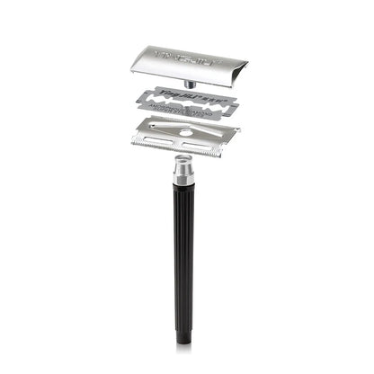 1 Razor Handle + 1 Blade Men Shaving Classic Manual Shaver Double Edges Safety Razors Metal Traditional Shaver