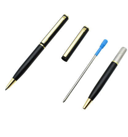 Mini Rotating Pocket-size Ballpoint Pen Metal Material 0.7mm Black Blue Ink Refill Ballpen Office School Supplies Stationery