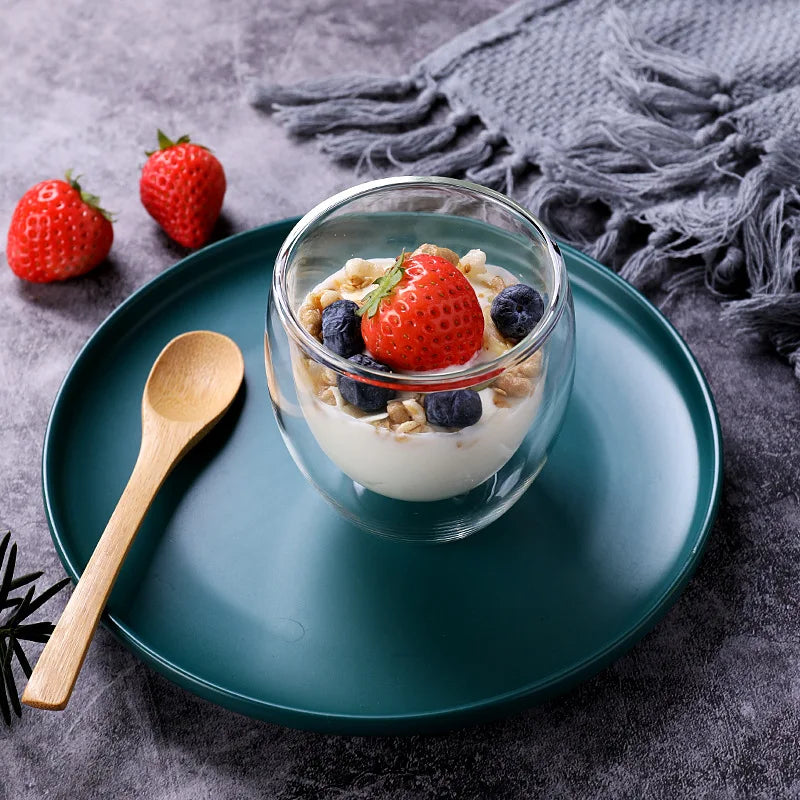 Double Wall Glass Cup Heat Insulation Transparent Handmade Tea Drink Cups MINI Whisky glasses Espresso Coffee Mug