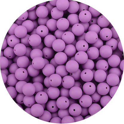 LOFCA 15mm 20pcs/lot Silicone Loose Beads Safe Teether Round Baby Teething Beads DIY Chewable Colorful Teething For Infant