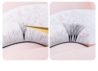 SONG LASHES 3D to 16D Fans Sharp Slim Narrow Stem Premade Volume Fans Loose Thin Pointy Base Russia Volume Eyelashes Extensions