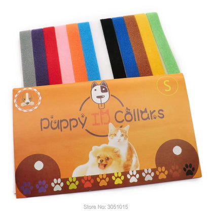 KIYUE 12 Pcs Puppy Whelping Collars Newborn Pet Collars Soft Adjustable ID Bands Puppy ID Collars For Newborn Pet Dog Cat