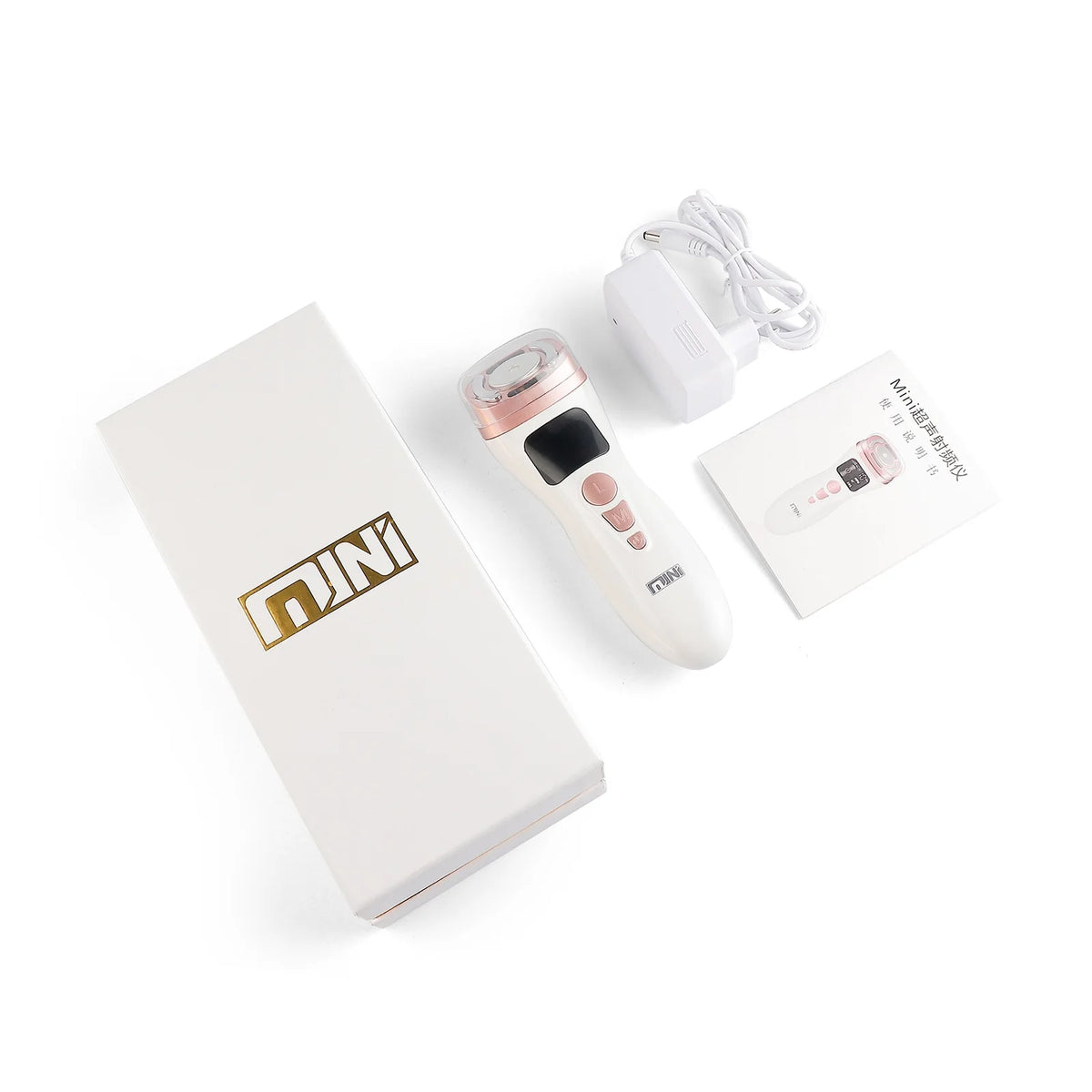 Mini HIFU Machine Ultrasonic RF EMS HIFU Facial Lifting Skin Tightening Device Face Chin Neck Eye Anti Wrinkle Massager Home Use